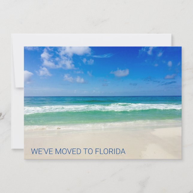 We've Moved to Florida Destin Beach Photo Moving Announcement (Front)