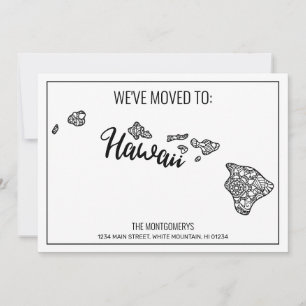 We've Moved To Hawaii State Floral Mandala  Home Announcement
