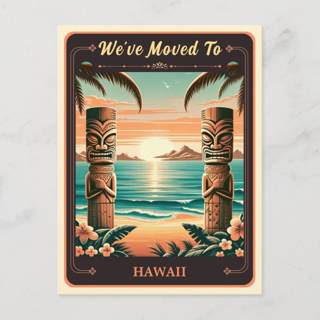 We've Moved To Hawaii | Vintage Postcard (Front)