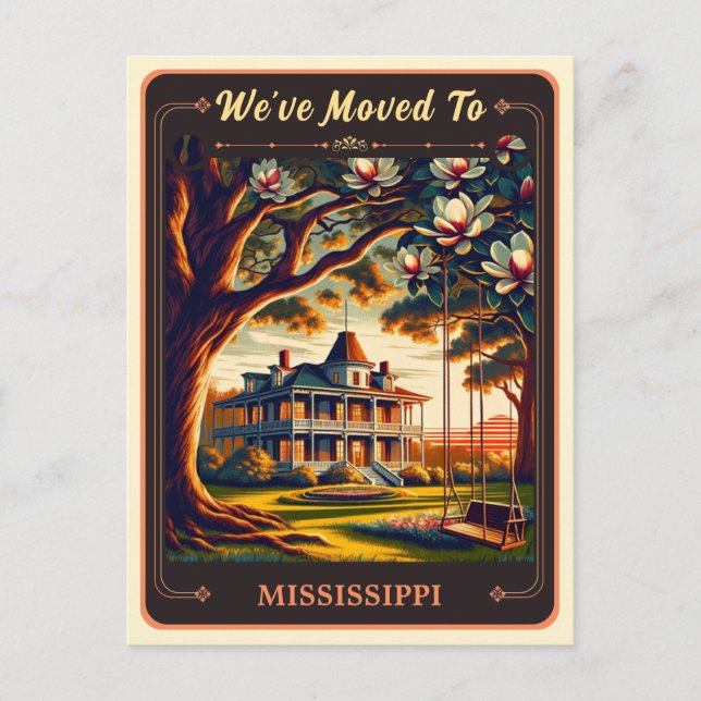 We've Moved To Mississippi | Vintage Postcard (Front)