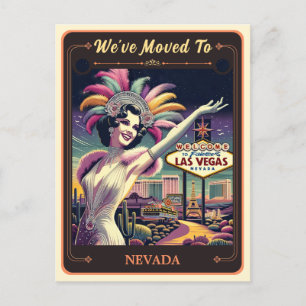 We've Moved To Nevada   Vintage Postcard