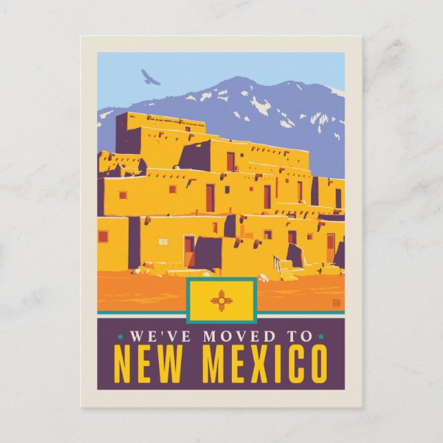 We've Moved To New Mexico Invitation Postcard (Front)