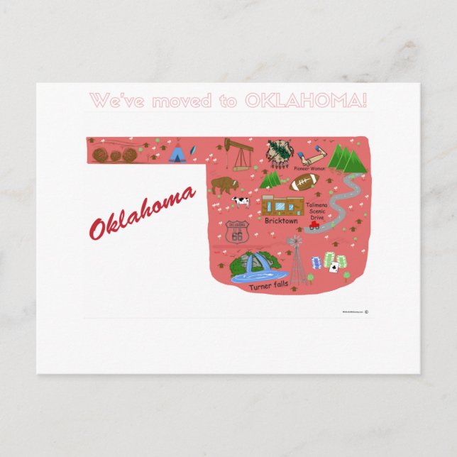We've Moved to Oklahoma Postcard (Front)