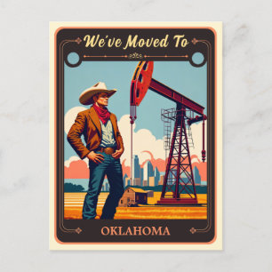 We've Moved To Oklahoma   Vintage Postcard