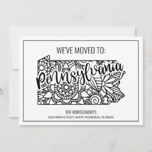 We've Moved To Pennsylvania State Floral Mandala Announcement