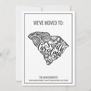 We've Moved To South Carolina State Floral Mandala Announcement