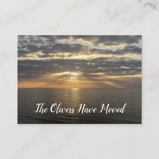 We've Moved to the Beach Photo Insert Card (Front)