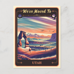 We've Moved To Utah   Vintage Postcard