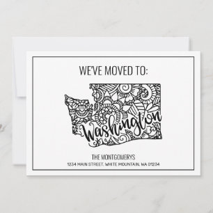 We've Moved To Washington State Floral Mandala Announcement
