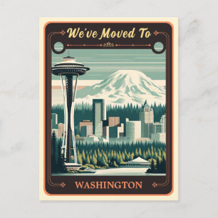 We've Moved To Washington Vintage Postcard