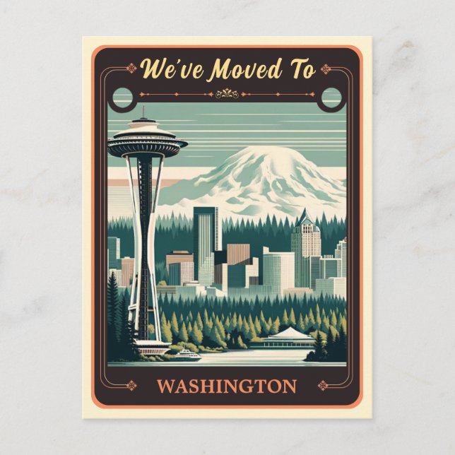 We've Moved To Washington | Vintage Postcard (Front)