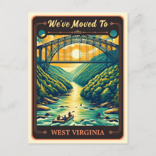 We've Moved To West Virginia Vintage Postcard