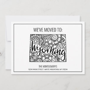 We've Moved To Wyoming State Floral Mandala Announcement