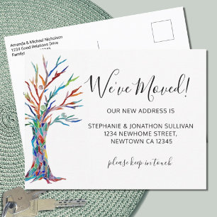 We've Moved Tree Announcement Postcard. Postcard
