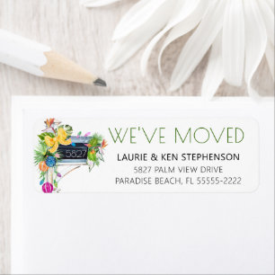 We've Moved Tropical Christmas Holiday Address