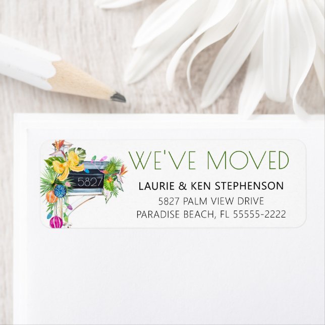 We've Moved Tropical Christmas Holiday Address (Insitu)