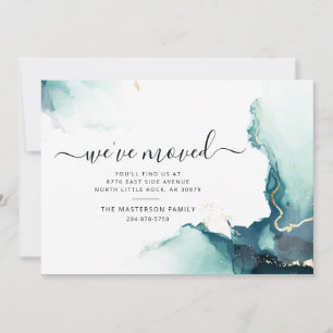We've Moved Watercolor Agate Moving Announcement