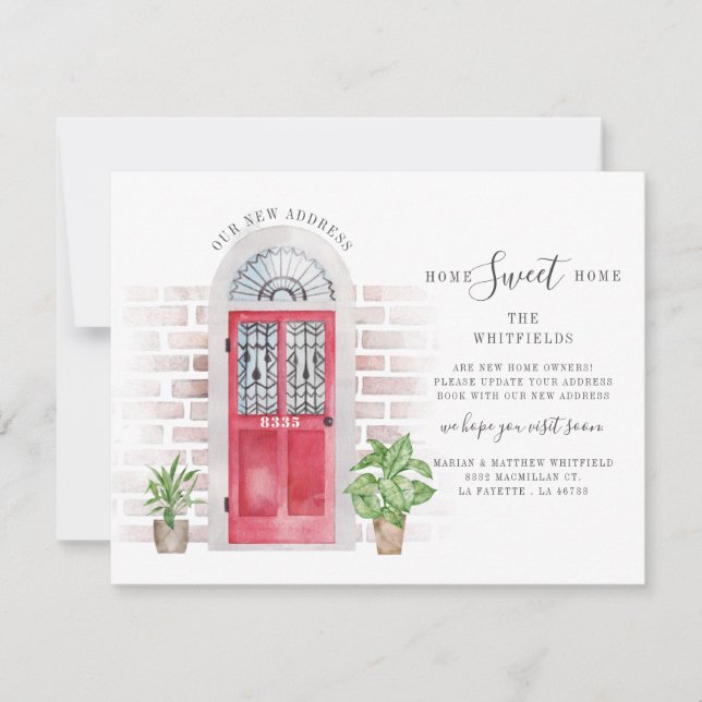 We've Moved Watercolor Boho Moving Announcement (Front)