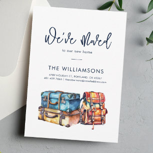 We've Moved Watercolor Change of Address Moving Announcement