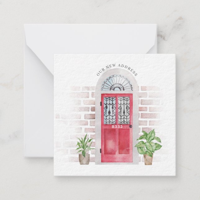 We've Moved Watercolor Chic Moving Announcement (Front)