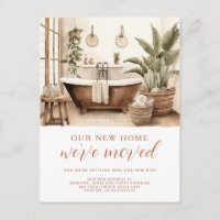 We've Moved Watercolor Cosy Bathroom 