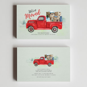 We've Moved Watercolor Moving Announcement