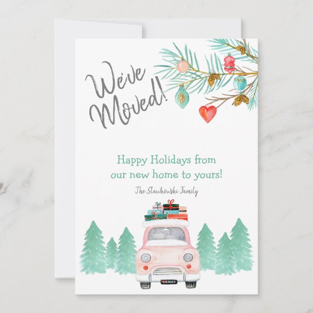 We've Moved We're Moving Christmas New Address Holiday Card (Front)