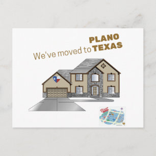 We've moves to Plano Texas Postcard