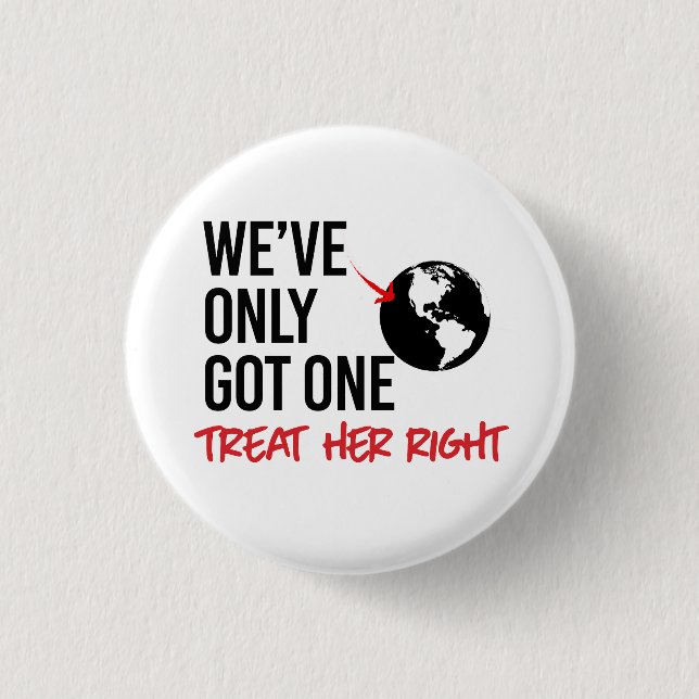 We've only got one earth 3 cm round badge (Front)