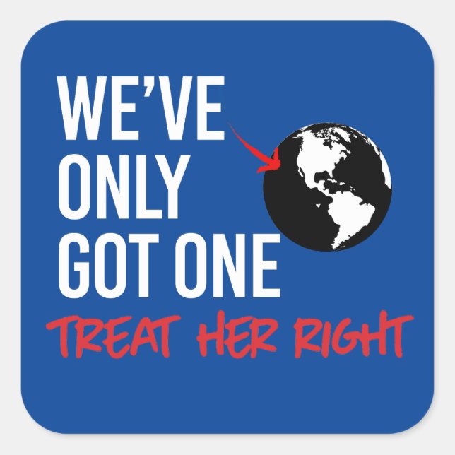 We've only got one earth square sticker (Front)