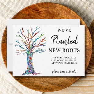 We've Planted New Roots Family Tree  Announcement