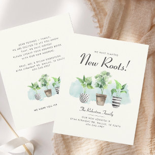 We've Planted New Roots Moving Announcement