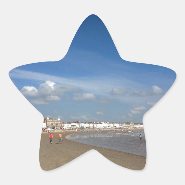 Weymouth Beach Star Sticker (Front)