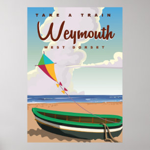 Weymouth England vintage vacation travel poster