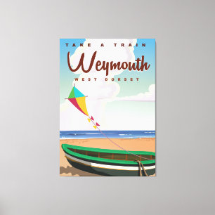 Weymouth England vintage vacation travel poster Canvas Print