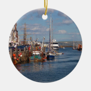 Weymouth Harbour Ceramic Tree Decoration