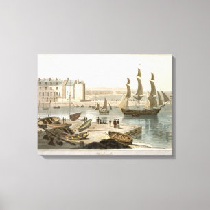 Weymouth Harbour, from 'A Voyage Around Great Brit Canvas Print