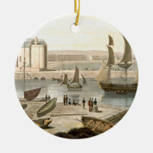 Weymouth Harbour, from 'A Voyage Around Great Brit Ceramic Tree Decoration