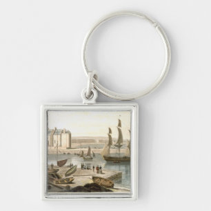 Weymouth Harbour, from 'A Voyage Around Great Brit Key Ring