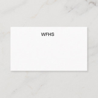 WFHS BUSINESS CARD
