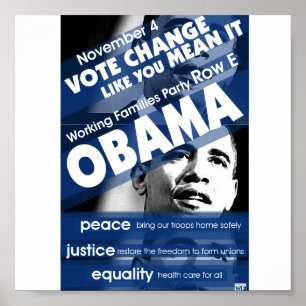 WFP - Vote Change LIke You Mean It - Shultz Poster
