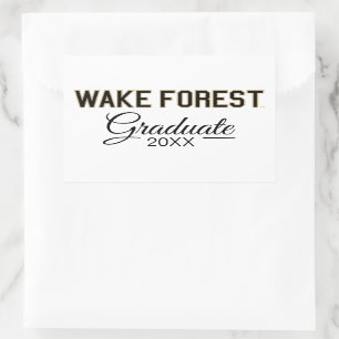 WFU   Wake Forest Rectangular Sticker