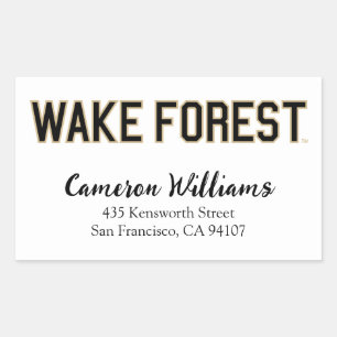 WFU   Wake Forest Rectangular Sticker