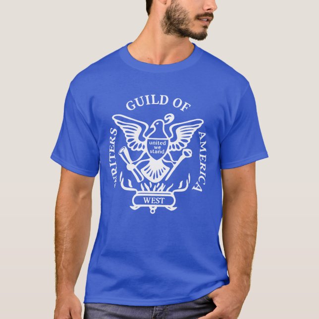 WGA Writers Guild Of America On Strike T-Shirt (Front)