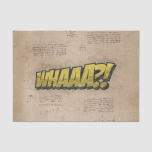WHAAA?! Vintage Comic Book Steampunk Pop Art Tissue Paper