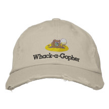 Whack-A-Gopher Embroidered Funny Golf Cap Design