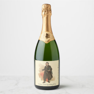 Whackford Squeers, Kyd, Dickens Nicholas Nickleby Sparkling Wine Label