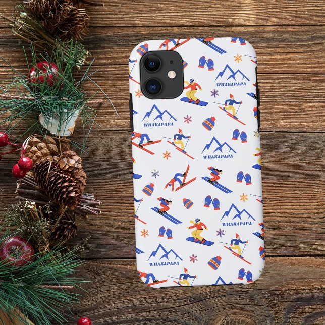 Whakapapa New Zealand Ski Snowboard Pattern Case-Mate iPhone Case (Creator Uploaded)