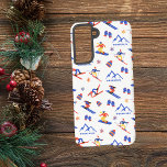 Whakapapa New Zealand Ski Snowboard Pattern Samsung Galaxy Case<br><div class="desc">A funny winter skiing seamless pattern for the ski resort Whakapapa in New Zealand.  Perfect gift idea for winter sports lovers: ski,  snowboard,  freestyle,  ski jump,  cross-country skiing.</div>