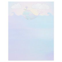 Whale -  8.5" x 11" Stationery Sheet